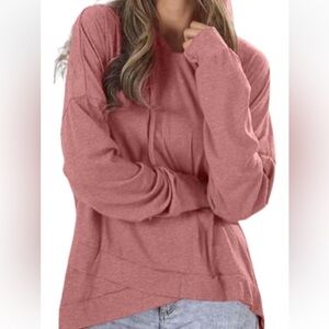 Gilligan & O'Malley Women's Rose Long Sleeve Sweatshirt